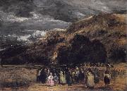 David Cox A Welsh Funeral oil painting artist